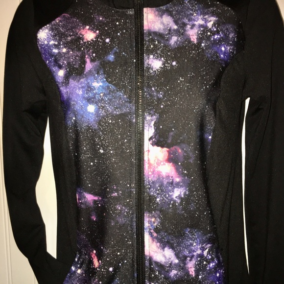Her Universe Jackets & Blazers - 🟡HER UNIVERSE Galaxy Design, Black Full Zip Track Jacket
